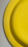 Staffordshire Canary Plate With Pomegranate Black Accent Border