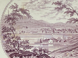 Historical Staffordshire View Of Newburgh Platter Hudson River