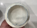 Historical Staffordshire Blue Sugar Bowl Washington With Scroll In Hand CAB