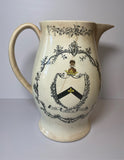 Staffordshire Creamware Liverpool Pitcher Arms Deering Carver Eagle