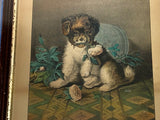 Original Currier Ives Print Mischievous Little Doggie Scarce