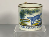 Staffordshire Children’s Mug For A Young Sportsman With Dog BB #95