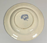 Historical Staffordshire Blue Texian Campaign Plate Soldier On Horseback