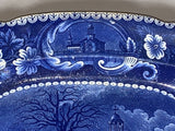 Historical Staffordshire Winter View Pittsfield Elm Platter