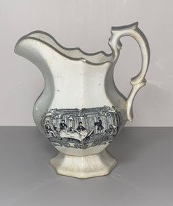 Historical Staffordshire Boston Mails Creamer Gentleman’s Cabin RC