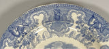 Historical Staffordshire Blue Plate Texian Campaign Cannon Scene