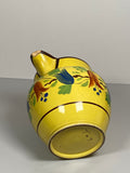Staffordshire Canary Pitcher With A Floral Tulip Design