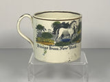 Staffordshire Children’s Mug Present From New York Rare States #BB75