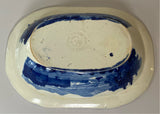 Historical Staffordshire Blue Vegetable Dish Tappen Bay From Greenburgh Vegetable Dish