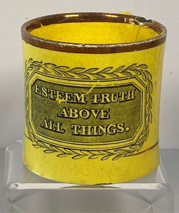 Staffordshire Children’s Mug Canary Esteem Truth Above All Things BB#69