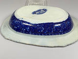 Historical Staffordshire Blue Vegetable Dish Brooklyn Ferry New York KO