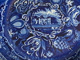 Historical Staffordshire Blue Beaded Rim Bowl Warleigh House Select Views