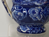 Historical Staffordshire Dark Blue Creamer Eagle On Urn By Clews