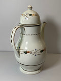 Staffordshire Pearlware Leeds Floral Coffee Pot Sprigs