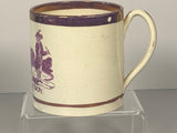 Staffordshire Creamware Children’s Mug For My Dear Boy with Soldiers BB#83