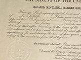 Franklin D. Roosevelt President Signed Appointed Postmaster Document