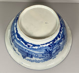 Historical Staffordshire Blue Boston State House Bowl and Pitcher Set