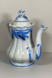 Staffordshire Ironstone Blue Wheat Coffee Pot Elsmore & Forster