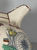 Staffordshire Sunderland Luster Ship Pitcher With Compass And Poem