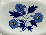 Staffordshire Pearlware Blue Edge Leeds Platter Floral