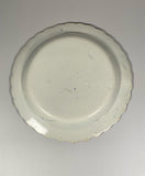 Staffordshire Blue Shell Edge Pearlware Dinner Plates Set of 4