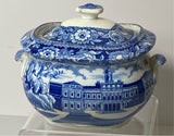 Historical Staffordshire Sugar Bowl City Hall New York By Stubbs