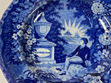 Historical Staffordshire Lafayette At Washington’s Tomb Plate LNRP2