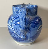 Historical Staffordshire Blue Shipping Series Large Pitcher Ships Shells