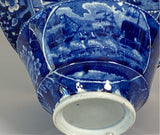 Historical Staffordshire Blue Landing Of Lafayette Cup and Saucer