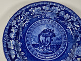 Historical Staffordshire Arms of Rhode Island Plate