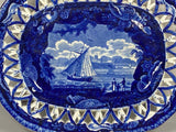 Historical Staffordshire Chiswick On The Thames Reticulated Tray