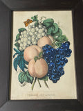 PB5 Original Currier & Ives Print “Peaches And Grapes - First Prize