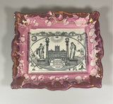 Staffordshire Sunderland Lusterware Wall Plaque Masonic