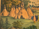 Haskell and Allen Lithograph of an Indian Encampment