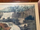Original Currier Ives Print Trenton High Falls Great Condition