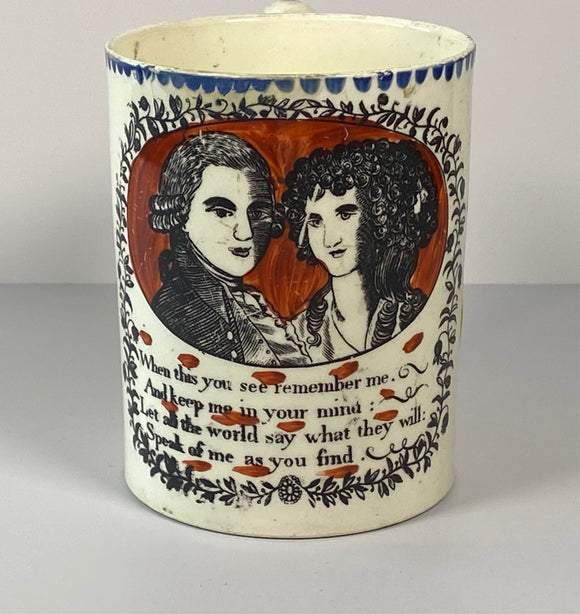 Staffordshire Creamware Mug Remember Me BB#104