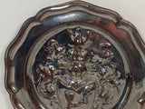 Staffordshire Silver Resist King George lll and Coat of Arms Plates British Royalty