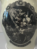 Staffordshire Creamware Liverpool Pitcher U.S. Ship Washington Apotheosis