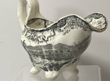 Historical Staffordshire Sandy Hill Hudson River Creamer Black Transfer