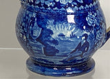 Historical Staffordshire Lafayette At Franklins Tomb Scalloped  Creamer