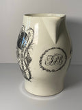 Staffordshire Creamware Liverpool Pitcher American Ship Ophelia Masonic