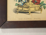 PB5 Original Currier & Ives Print “A Flower Stand”