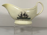 Staffordshire Creamware Creamer Liverpool U.S. Ship Capt. Edgerton LB2