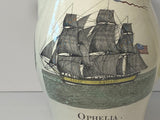 Staffordshire Creamware Liverpool Pitcher American Ship Ophelia Masonic