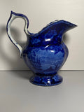 Historical Staffordshire Dark Blue Wash Pitcher American Naval Heros LD3