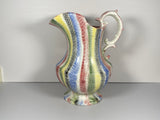 Staffordshire Rainbow Spatterware 5 Color Wash Pitcher