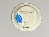 Historical Staffordshire Dark Blue Cup Plate Frigate At Anchor RC