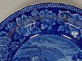 Historical Staffordshire Blue Transfer View Near Philadelphia Soup Plate