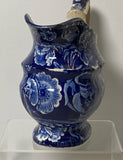 Historical Staffordshire Dark Blue Creamer Eagle On Urn By Clews