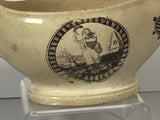 Historical Staffordshire Creamware Liverpool Creamer Washington Memorial